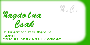 magdolna csak business card